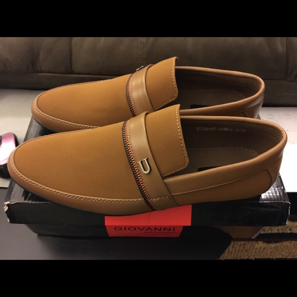 Giovanni Camel Brown Dress Shoes